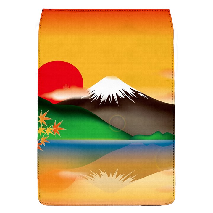 Mount Fuji Japan Lake Sun Sunset Removable Flap Cover (L)