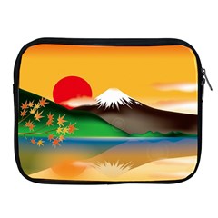 Mount Fuji Japan Lake Sun Sunset Apple Ipad 2/3/4 Zipper Cases by Pakrebo