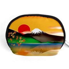 Mount Fuji Japan Lake Sun Sunset Accessory Pouch (medium) by Pakrebo