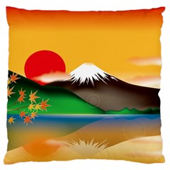 Mount Fuji Japan Lake Sun Sunset Standard Flano Cushion Case (two Sides)