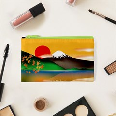 Mount Fuji Japan Lake Sun Sunset Cosmetic Bag (xs) by Pakrebo