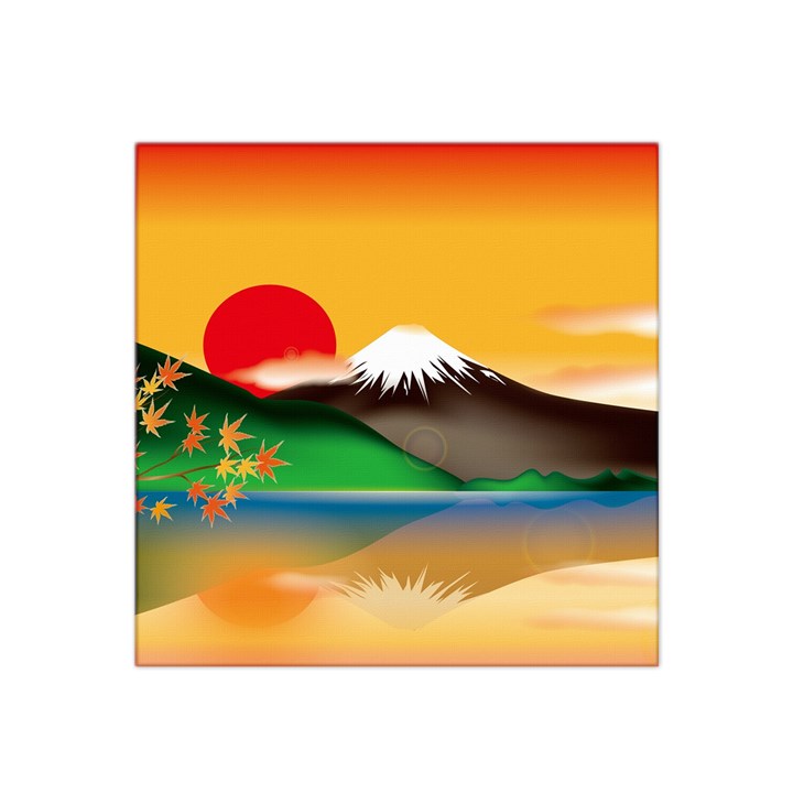 Mount Fuji Japan Lake Sun Sunset Satin Bandana Scarf