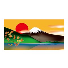 Mount Fuji Japan Lake Sun Sunset Satin Wrap by Pakrebo