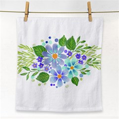 Watercolour Flowers Bouquet Spring Face Towel by Pakrebo