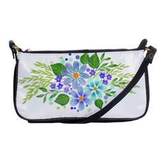 Watercolour Flowers Bouquet Spring Shoulder Clutch Bag by Pakrebo