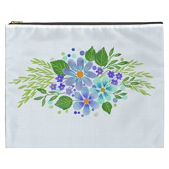 Watercolour Flowers Bouquet Spring Cosmetic Bag (xxxl) by Pakrebo