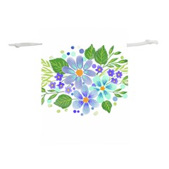 Watercolour Flowers Bouquet Spring Lightweight Drawstring Pouch (l)