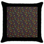 Tribal Leaves House Art Tribal Art Throw Pillow Case (Black) Front