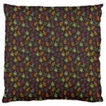 Tribal Leaves House Art Tribal Art Large Flano Cushion Case (Two Sides) Front