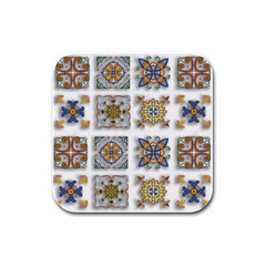 Artistic Art Design Creative Rubber Square Coaster (4 Pack)  by Pakrebo