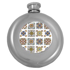 Artistic Art Design Creative Round Hip Flask (5 Oz) by Pakrebo