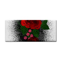 Watercolour Flowers Watercolor Roses Hand Towel by Pakrebo