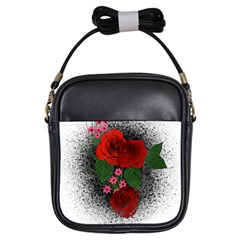 Watercolour Flowers Watercolor Roses Girls Sling Bag by Pakrebo