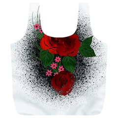 Watercolour Flowers Watercolor Roses Full Print Recycle Bag (xl) by Pakrebo