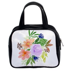 Watercolour Flowers Spring Classic Handbag (two Sides) by Pakrebo