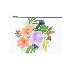 Watercolour Flowers Spring Cosmetic Bag (large) by Pakrebo