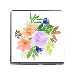 Watercolour Flowers Spring Memory Card Reader (square 5 Slot) by Pakrebo