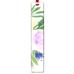 Watercolour Flowers Spring Large Book Marks by Pakrebo