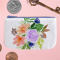 Watercolour Flowers Spring Large Coin Purse by Pakrebo