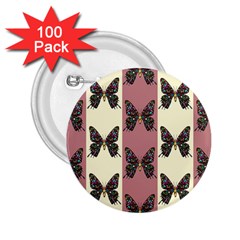 Butterflies Pink Old Old Texture 2 25  Buttons (100 Pack)  by Pakrebo