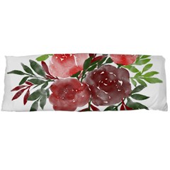 Watercolour Flowers Roses Watercolor Body Pillow Case (dakimakura) by Pakrebo