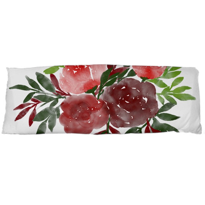 Watercolour Flowers Roses Watercolor Body Pillow Case (Dakimakura)