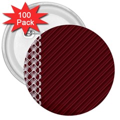 Digital Paper Red With Lace 3  Buttons (100 Pack)  by Pakrebo