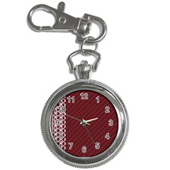 Digital Paper Red With Lace Key Chain Watches by Pakrebo