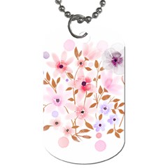 Flowers Watercolor Dog Tag (one Side) by Pakrebo