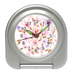 Flowers Watercolor Travel Alarm Clock by Pakrebo