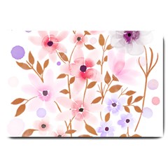 Flowers Watercolor Large Doormat  by Pakrebo