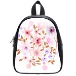 Flowers Watercolor School Bag (Small) Front