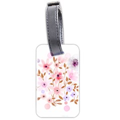 Flowers Watercolor Luggage Tag (two Sides) by Pakrebo