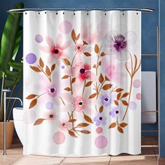 Flowers Watercolor Shower Curtain 60  X 72  (medium)  by Pakrebo