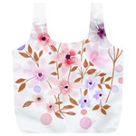 Flowers Watercolor Full Print Recycle Bag (XL) Front