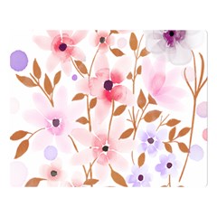 Flowers Watercolor Double Sided Flano Blanket (large)  by Pakrebo