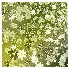 Flowers Abstract Background Wooden Puzzle Square