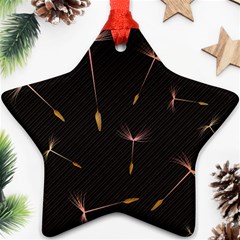 Black And Dandelion Digital Paper Star Ornament (Two Sides)