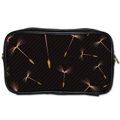 Black And Dandelion Digital Paper Toiletries Bag (Two Sides)