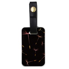 Black And Dandelion Digital Paper Luggage Tag (one side)