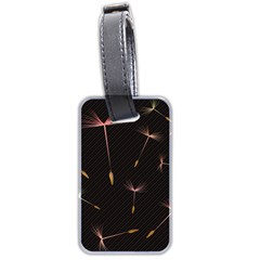 Black And Dandelion Digital Paper Luggage Tag (two sides)