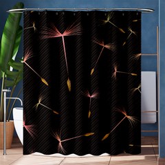 Black And Dandelion Digital Paper Shower Curtain 60  x 72  (Medium) 