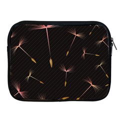 Black And Dandelion Digital Paper Apple iPad 2/3/4 Zipper Cases