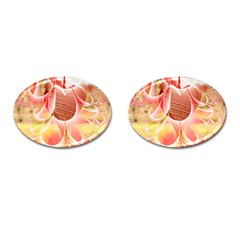 Background Floral Pattern Structure Cufflinks (oval) by Pakrebo