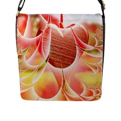 Background Floral Pattern Structure Flap Closure Messenger Bag (l) by Pakrebo