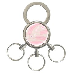 Background Non Seamless Pattern Pink 3-ring Key Chain by Pakrebo