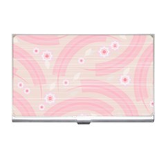 Background Non Seamless Pattern Pink Business Card Holder