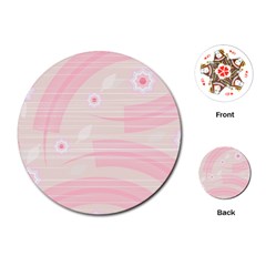 Background Non Seamless Pattern Pink Playing Cards Single Design (round) by Pakrebo