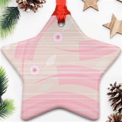 Background Non Seamless Pattern Pink Star Ornament (two Sides) by Pakrebo