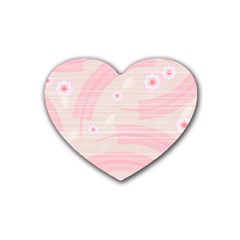 Background Non Seamless Pattern Pink Heart Coaster (4 Pack)  by Pakrebo